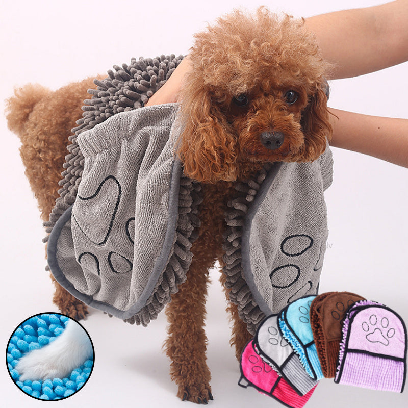 Super Absorbent Dog and Cat Bathrobe Towels - Microfiber Quick-Drying Towel for Pets