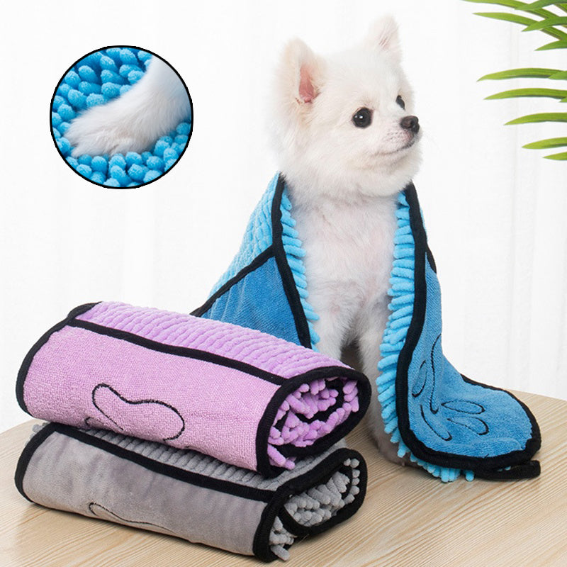 Super Absorbent Dog and Cat Bathrobe Towels - Microfiber Quick-Drying Towel for Pets